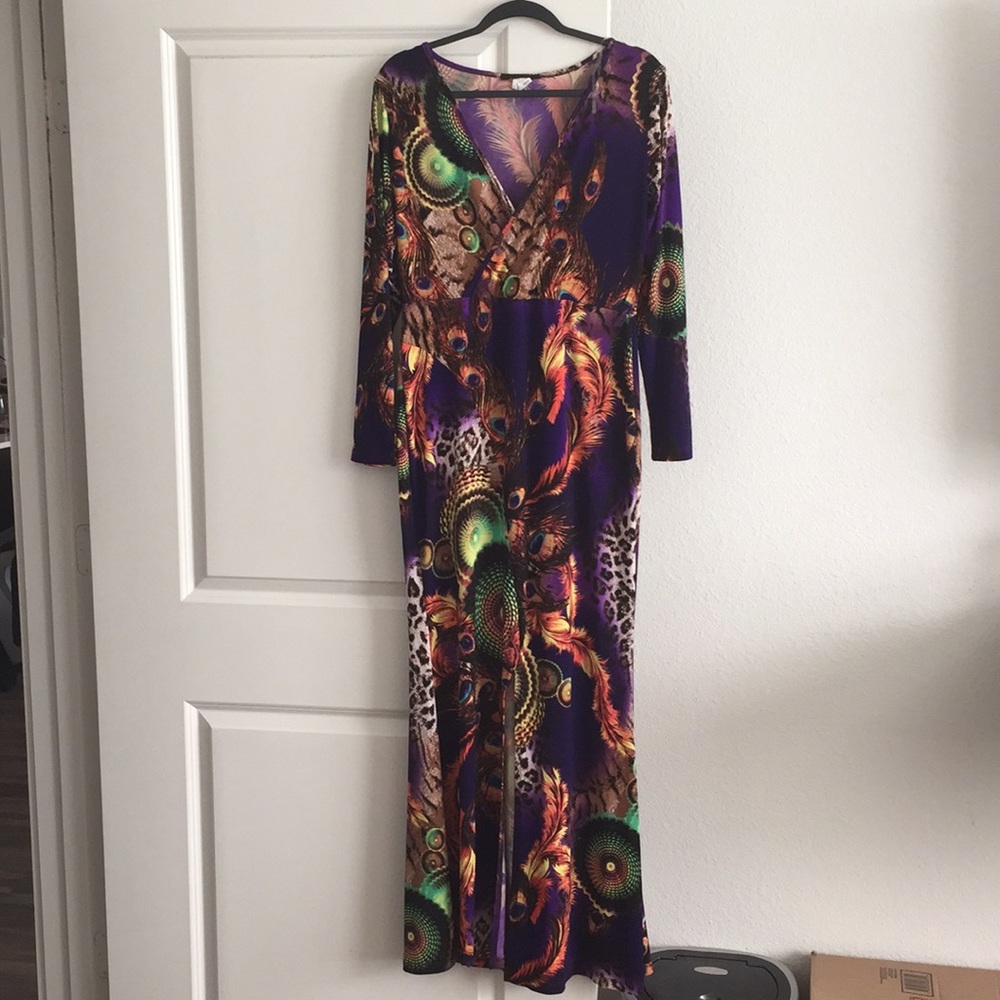 Colorful Long Sleeve Dress